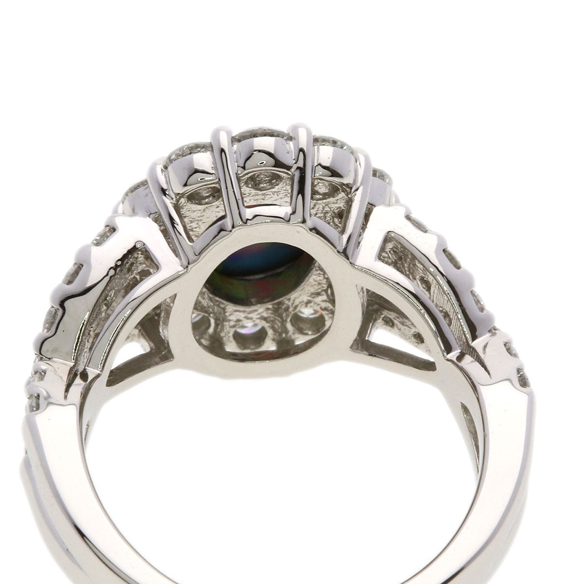 1.15ct Black　Opal Diamond Ring Platinum PT900 11.9g　Ladies
