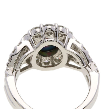 1.15ct Black　Opal Diamond Ring Platinum PT900 11.9g　Ladies