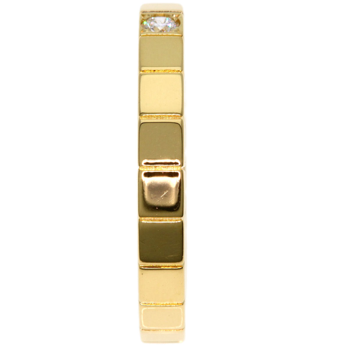 CARTIER Lanieres 1P Diamond #53 Ring K18 Yellow Gold Ladies [Used]
