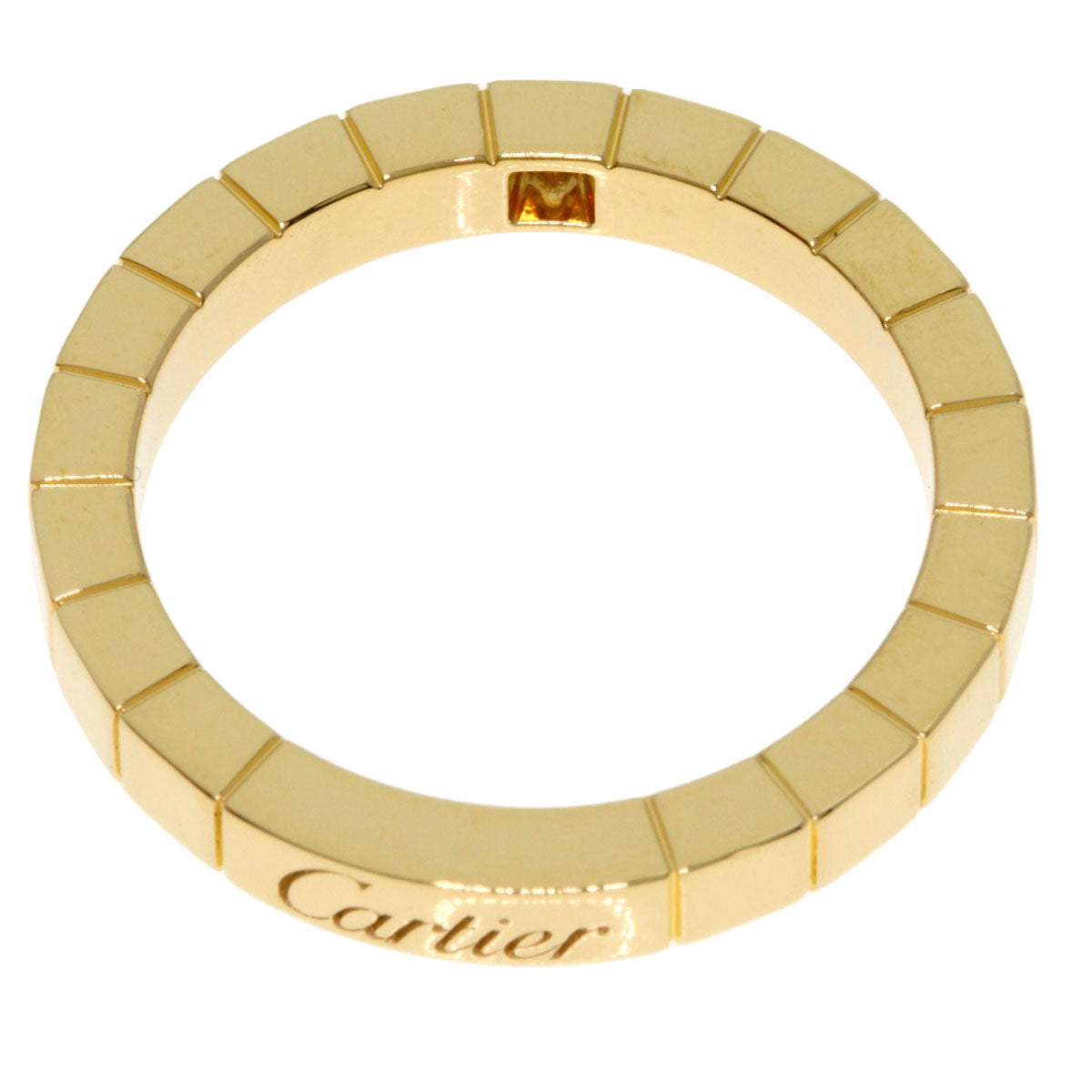 CARTIER Lanieres 1P Diamond #53 Ring K18 Yellow Gold Ladies [Used]
