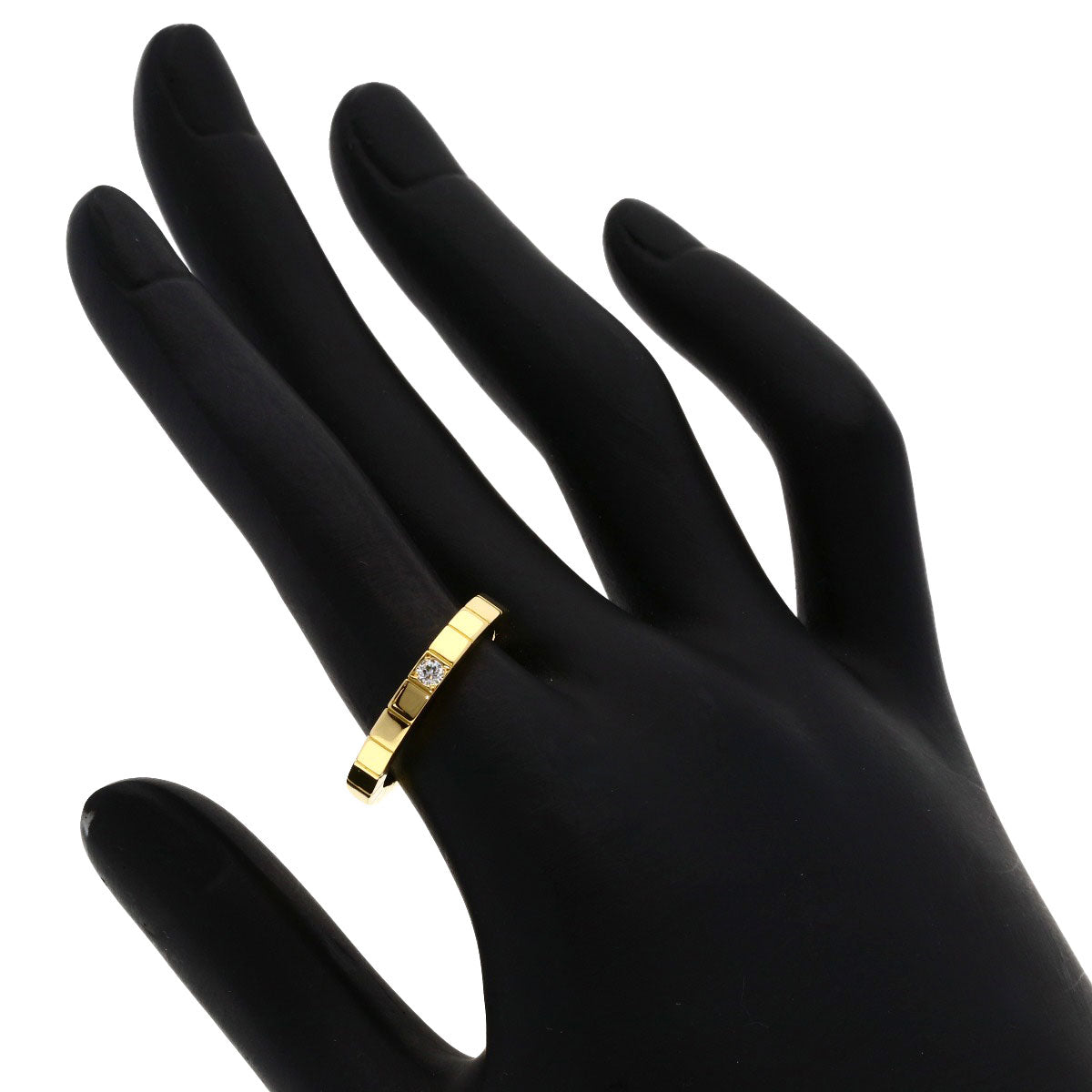 CARTIER Lanieres 1P Diamond #53 Ring K18 Yellow Gold Ladies [Used]
