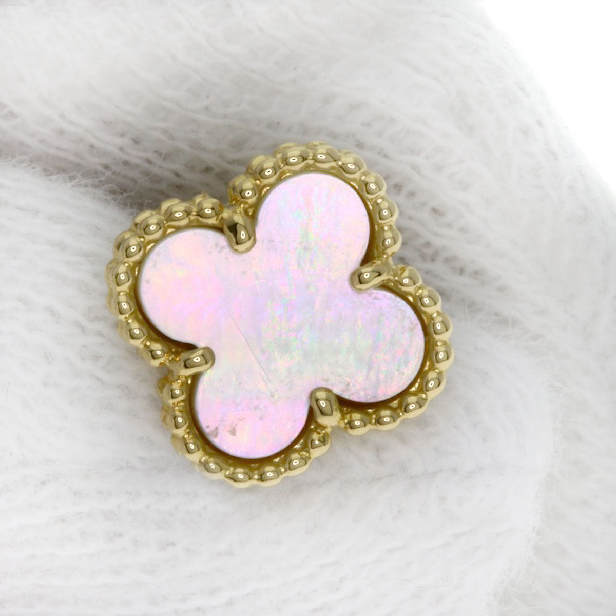 Van Cleef & Arpels Sweet Alhambra (single shoe only) earring K18 Yellow Gold Ladies [Used]