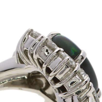 2.67ct Black　Opal Diamond Ring Platinum PT900 12.5g　Ladies