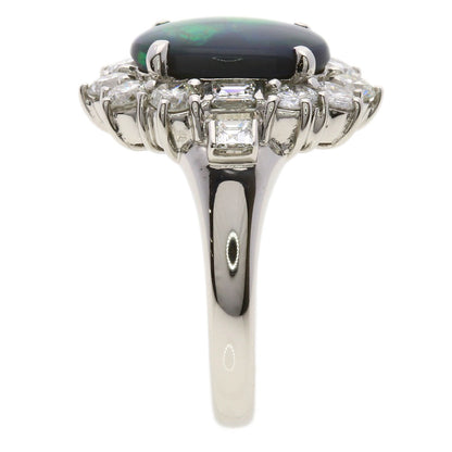 2.67ct Black　Opal Diamond Ring Platinum PT900 12.5g　Ladies