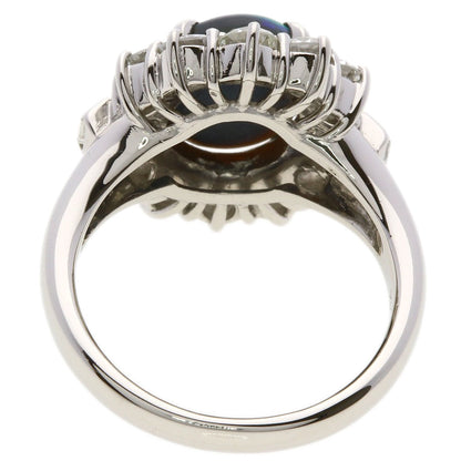 2.67ct Black　Opal Diamond Ring Platinum PT900 12.5g　Ladies