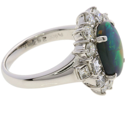 2.67ct Black　Opal Diamond Ring Platinum PT900 12.5g　Ladies