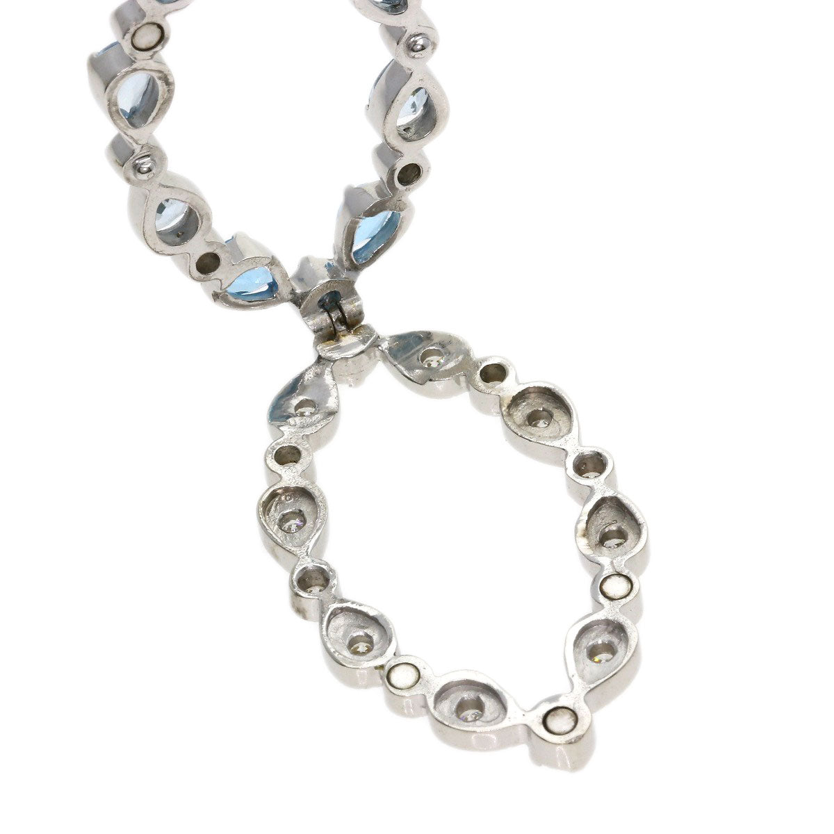 1.34ct Diamond colored stone Pendant top K18 White Gold 6.6g　Ladies
