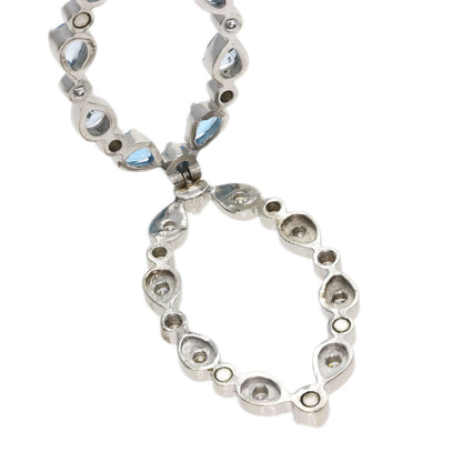 1.34ct Diamond colored stone Pendant top K18 White Gold 6.6g　Ladies