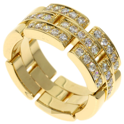 CARTIER Maillon Panthere Half Diamond #51 Ring K18 Yellow Gold Ladies [Used]