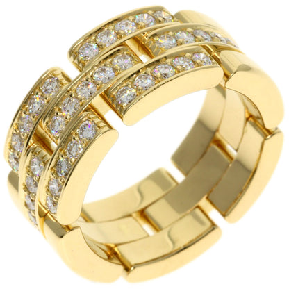 CARTIER Maillon Panthere Half Diamond #51 Ring K18 Yellow Gold Ladies [Used]