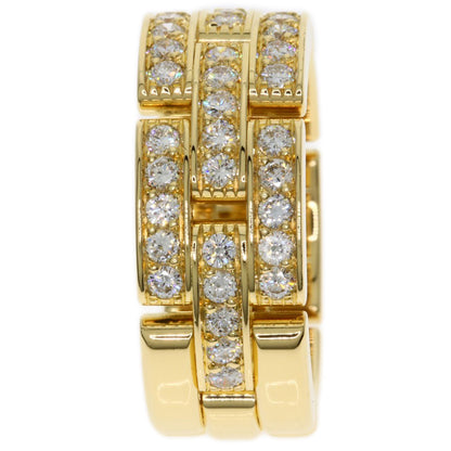 CARTIER Maillon Panthere Half Diamond #51 Ring K18 Yellow Gold Ladies [Used]