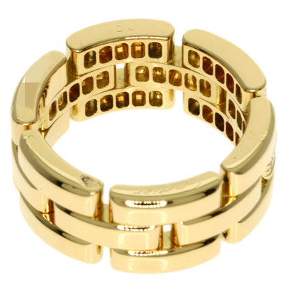 CARTIER Maillon Panthere Half Diamond #51 Ring K18 Yellow Gold Ladies [Used]