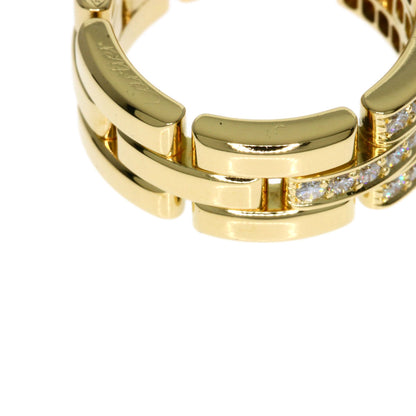 CARTIER Maillon Panthere Half Diamond #51 Ring K18 Yellow Gold Ladies [Used]