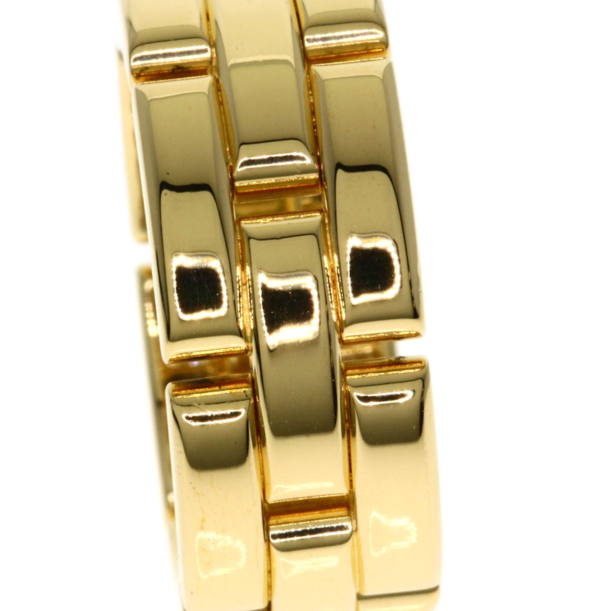 CARTIER Maillon Panthere Half Diamond #51 Ring K18 Yellow Gold Ladies [Used]