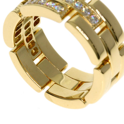 CARTIER Maillon Panthere Half Diamond #51 Ring K18 Yellow Gold Ladies [Used]