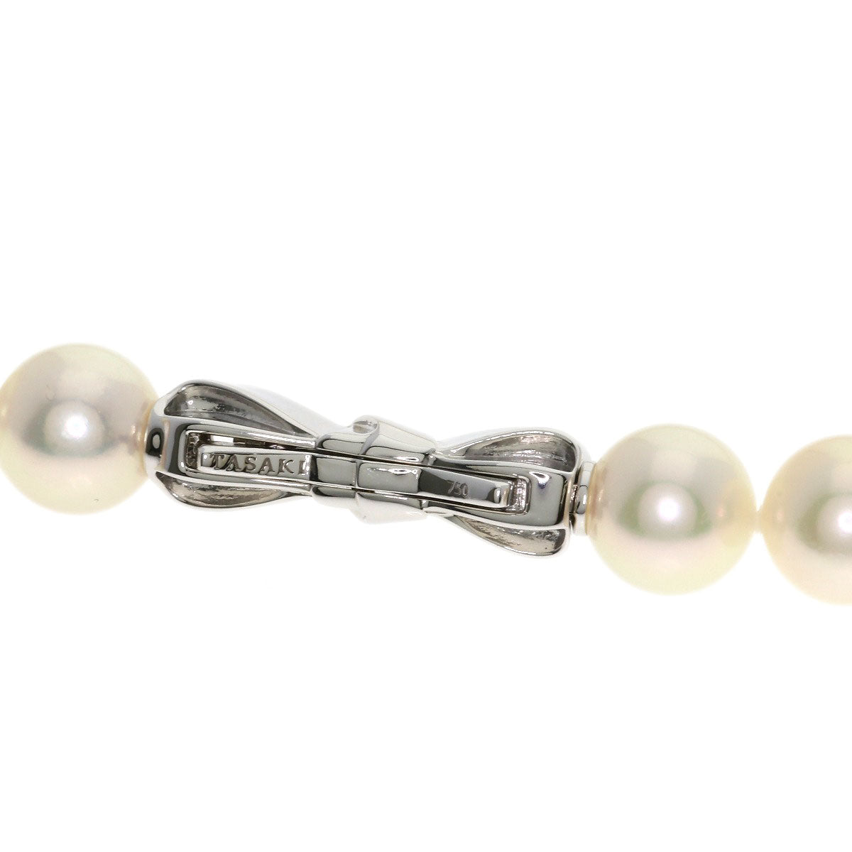 TASAKI Long Pearl Pearl Necklace K18 White Gold Ladies [Used]