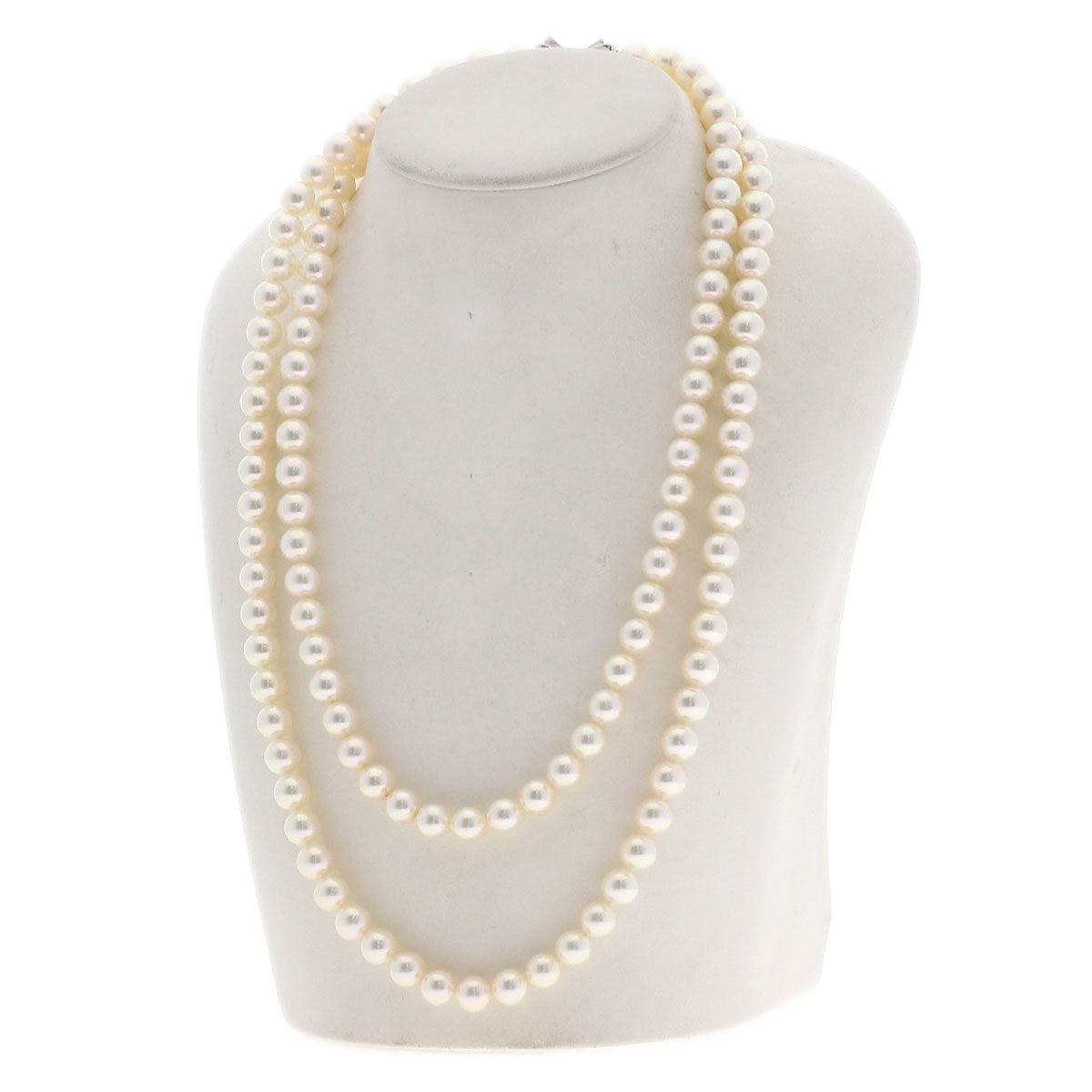 TASAKI Long Pearl Pearl Necklace K18 White Gold Ladies [Used]