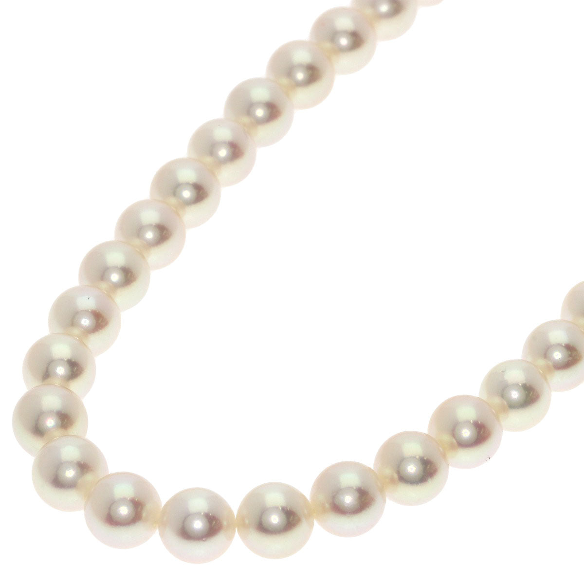 MIKIMOTO Pearl Pearl M Charm Included Necklace Silver Ladies [Used]