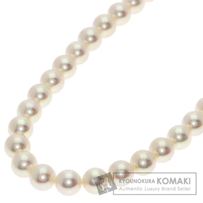MIKIMOTO Pearl Pearl M Charm Included Necklace Silver Ladies [Used]
