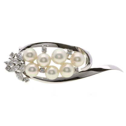 MIKIMOTO Pearl Pearl Diamond Obi closure K14 White Gold Ladies [Used]