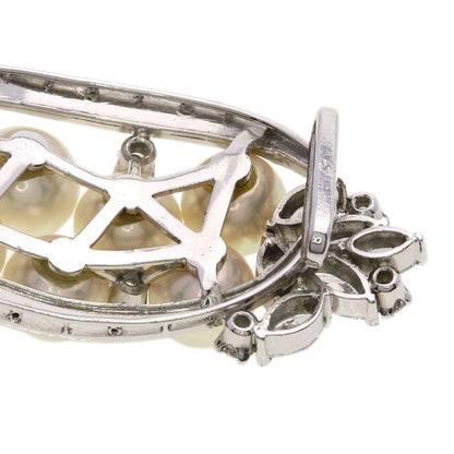MIKIMOTO Pearl Pearl Diamond Obi closure K14 White Gold Ladies [Used]