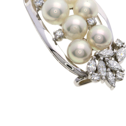 MIKIMOTO Pearl Pearl Diamond Obi closure K14 White Gold Ladies [Used]