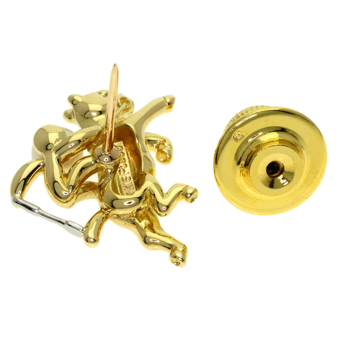 MIKIMOTO Horse motif Pearl pin brooch Brooch K18 Yellow Gold PT950Ladies [Used]