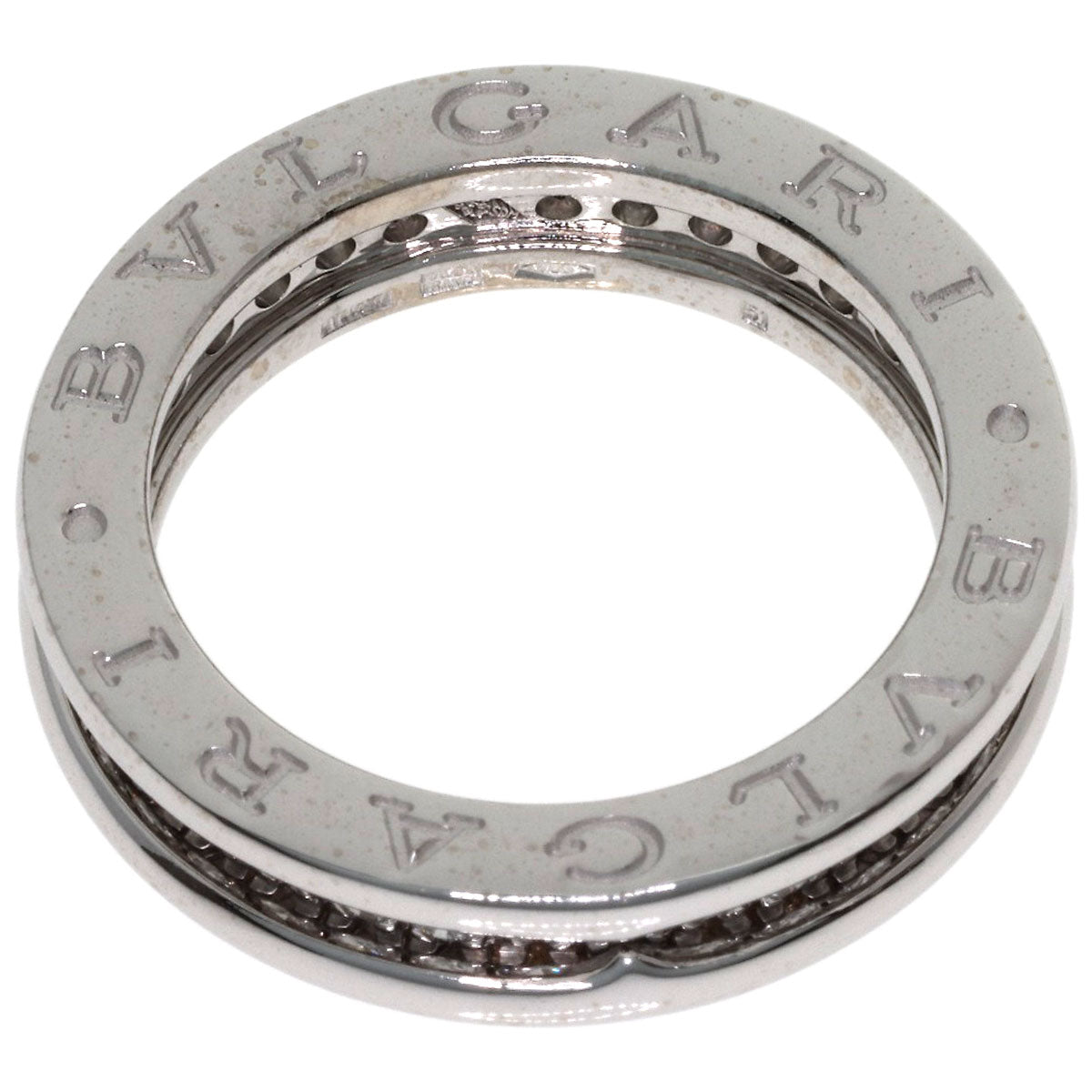 BVLGARI B.zero1 1-band Diamond #51 Ring K18 White Gold Ladies [Used]
