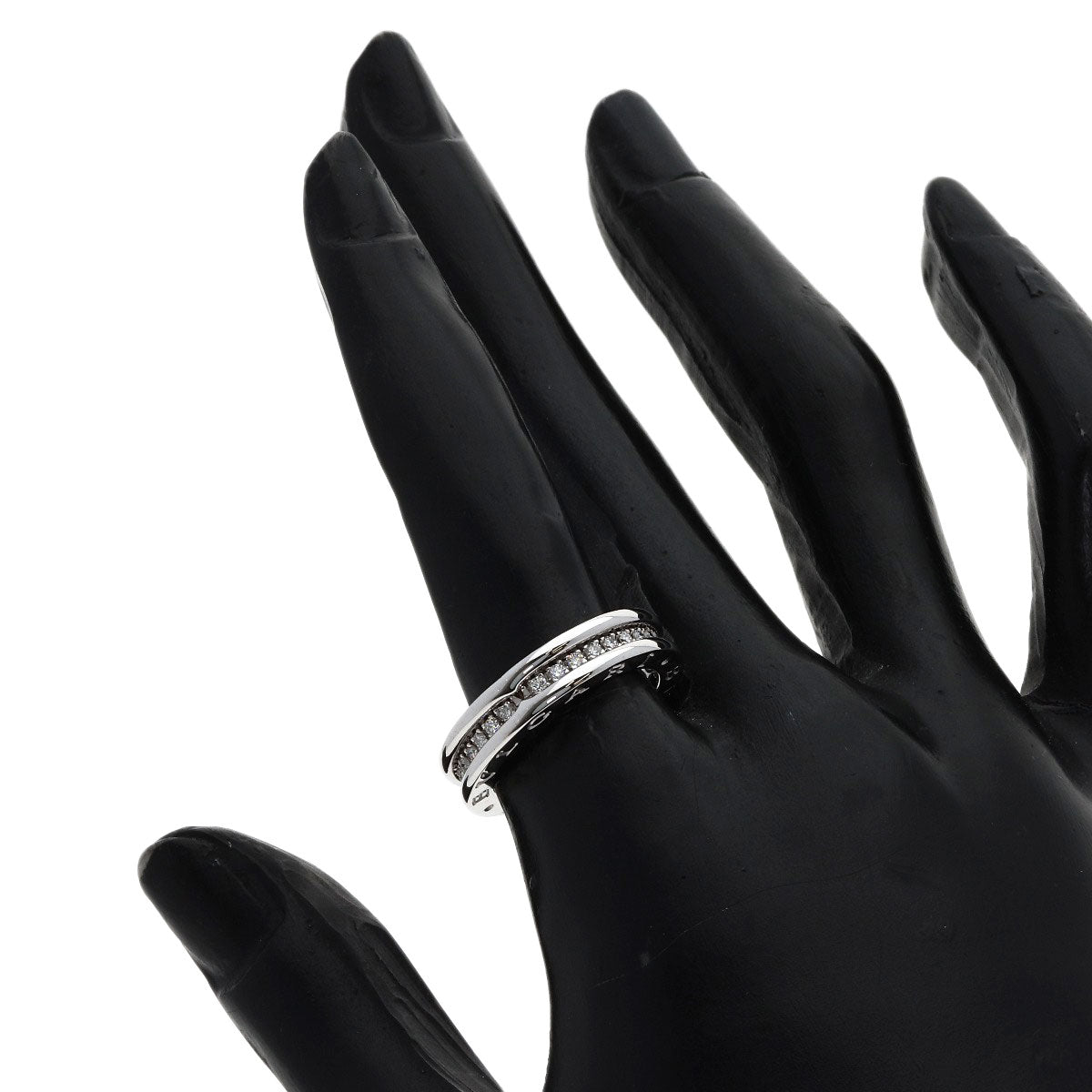 BVLGARI B.zero1 1-band Diamond #51 Ring K18 White Gold Ladies [Used]
