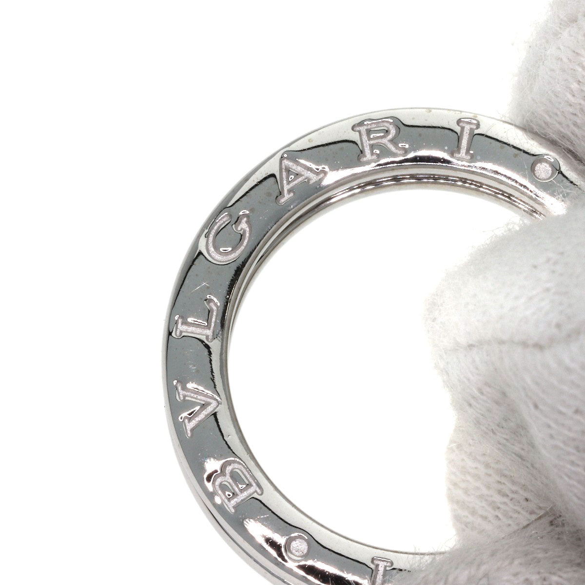 BVLGARI B.zero1 1-band Diamond #51 Ring K18 White Gold Ladies [Used]
