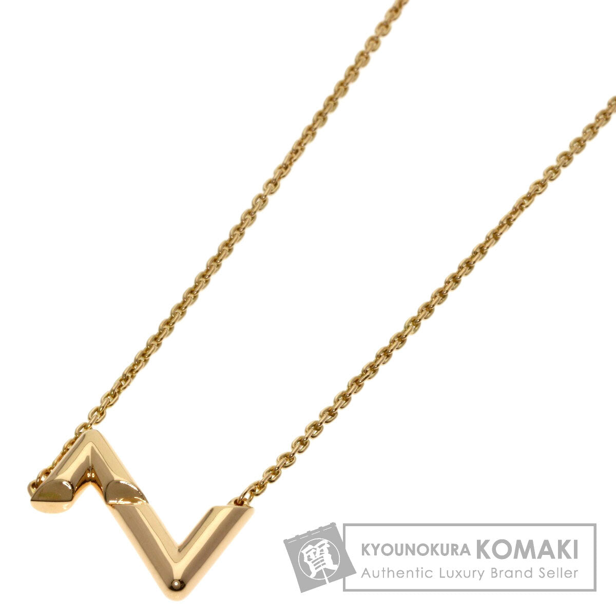 LOUIS VUITTON Vault Up Side Down Necklace K18 Pink Gold Ladies [Used]