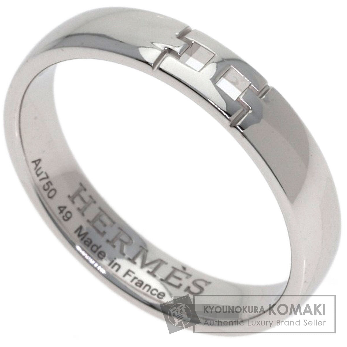 HERMES Ever Hercules #49 Ring K18 White Gold Ladies [Used]