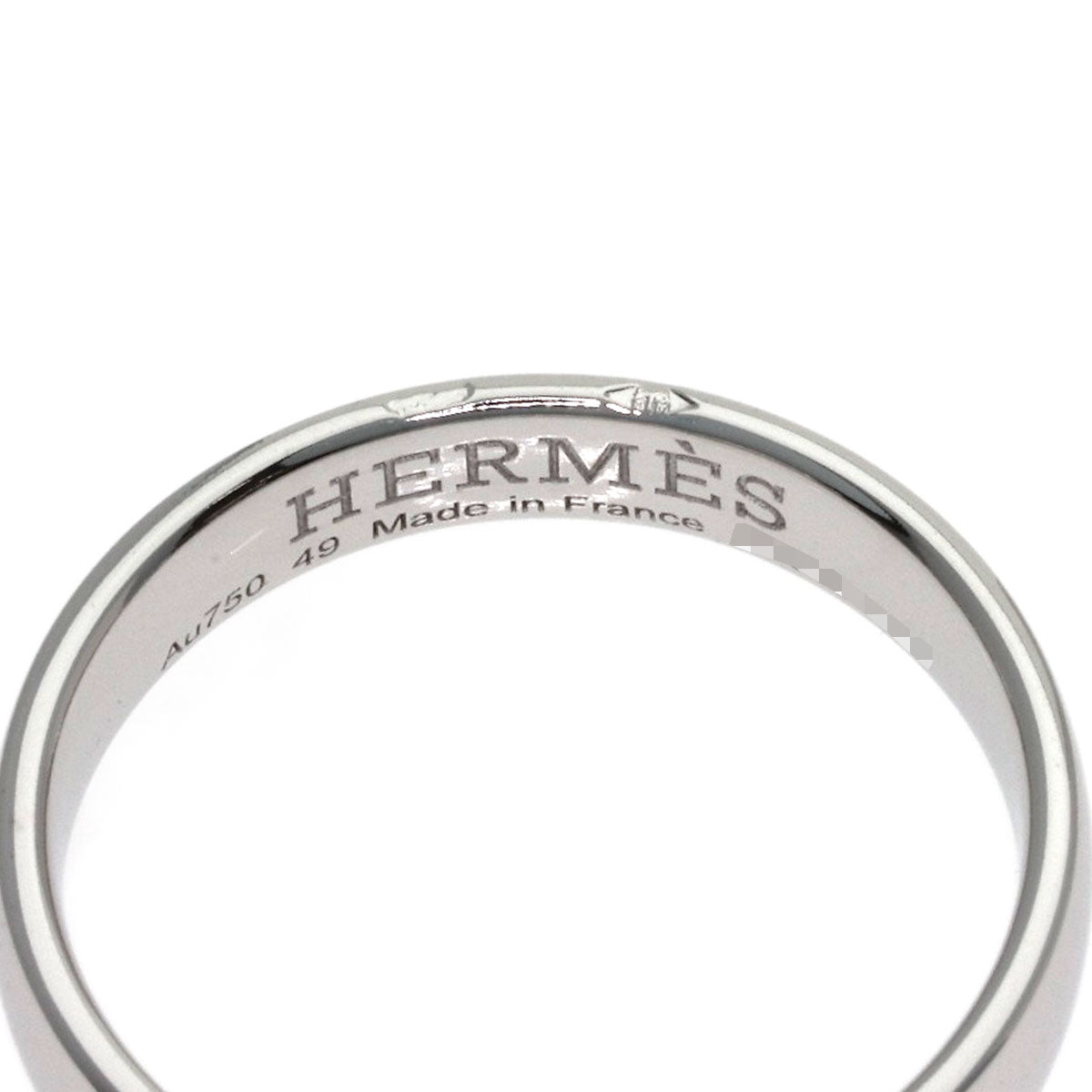 HERMES Ever Hercules #49 Ring K18 White Gold Ladies [Used]