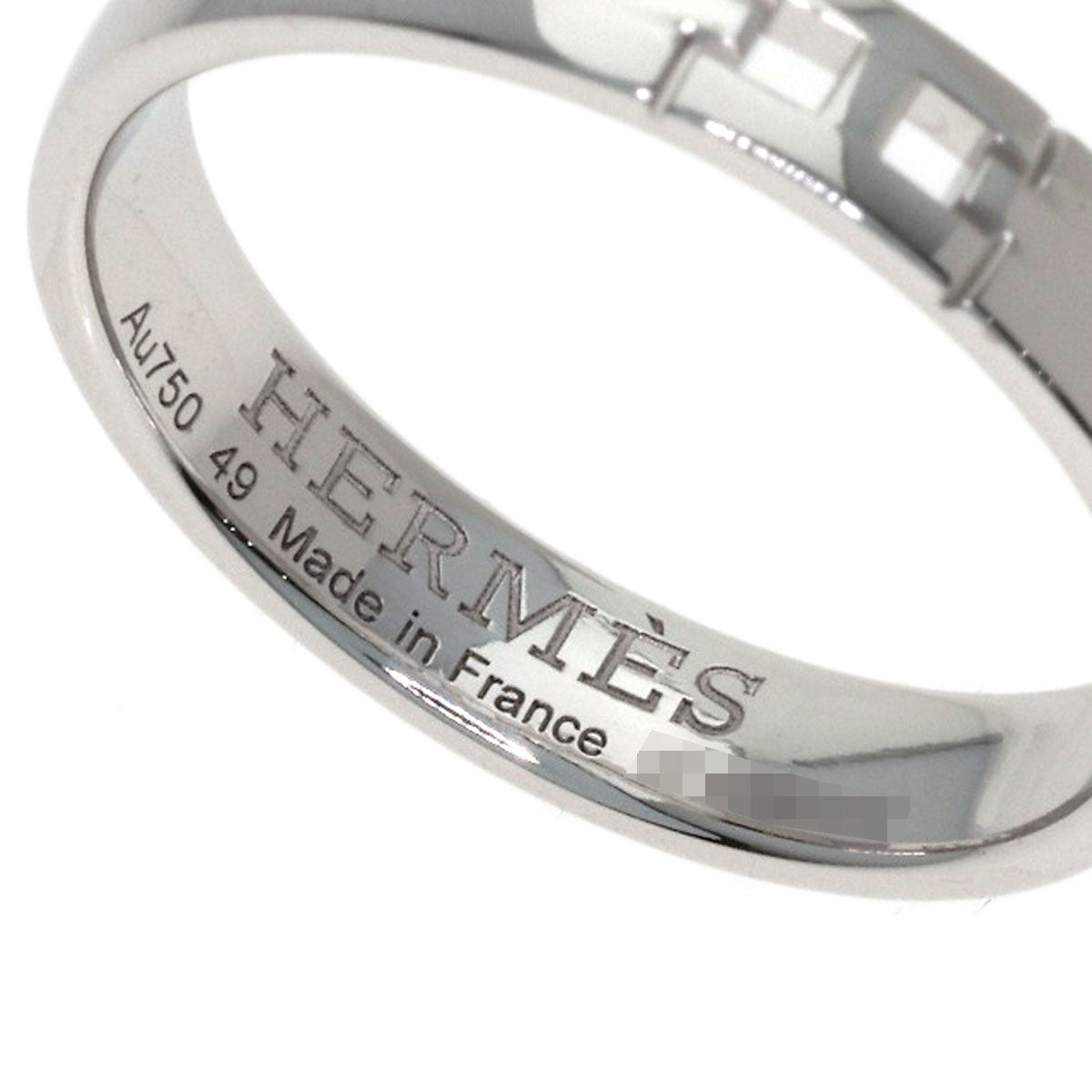 HERMES Ever Hercules #49 Ring K18 White Gold Ladies [Used]