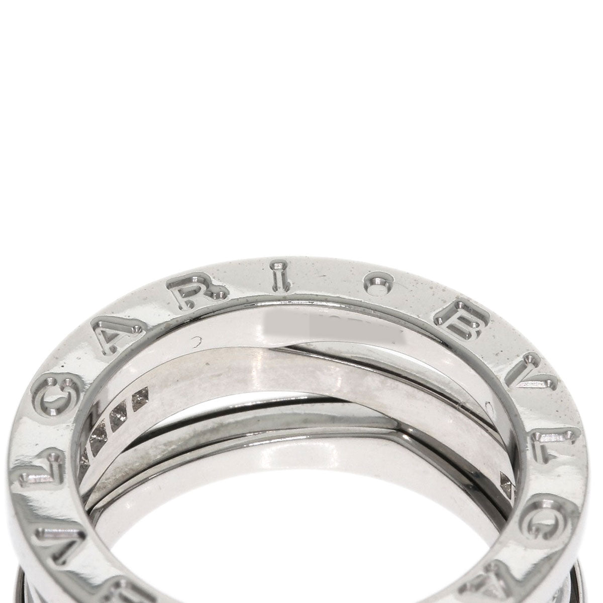 BVLGARI B.zero1 Legend Diamond #51 Ring K18 White Gold Ladies [Used]