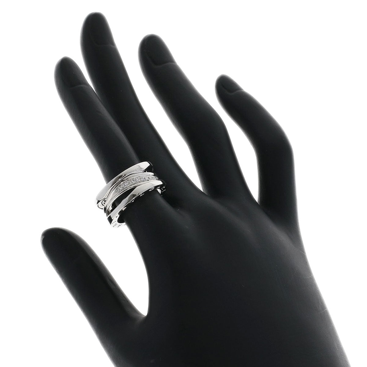 BVLGARI B.zero1 Legend Diamond #51 Ring K18 White Gold Ladies [Used]