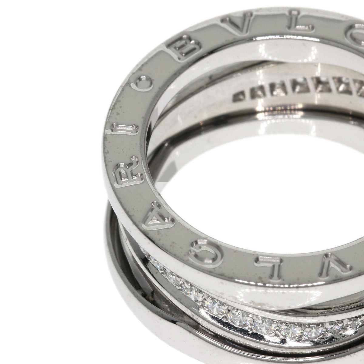 BVLGARI B.zero1 Legend Diamond #51 Ring K18 White Gold Ladies [Used]