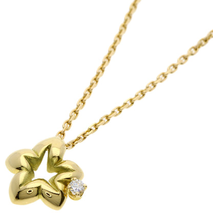 Chaumet Vintage 1P Diamond Necklace K18 Yellow Gold Ladies [Used]