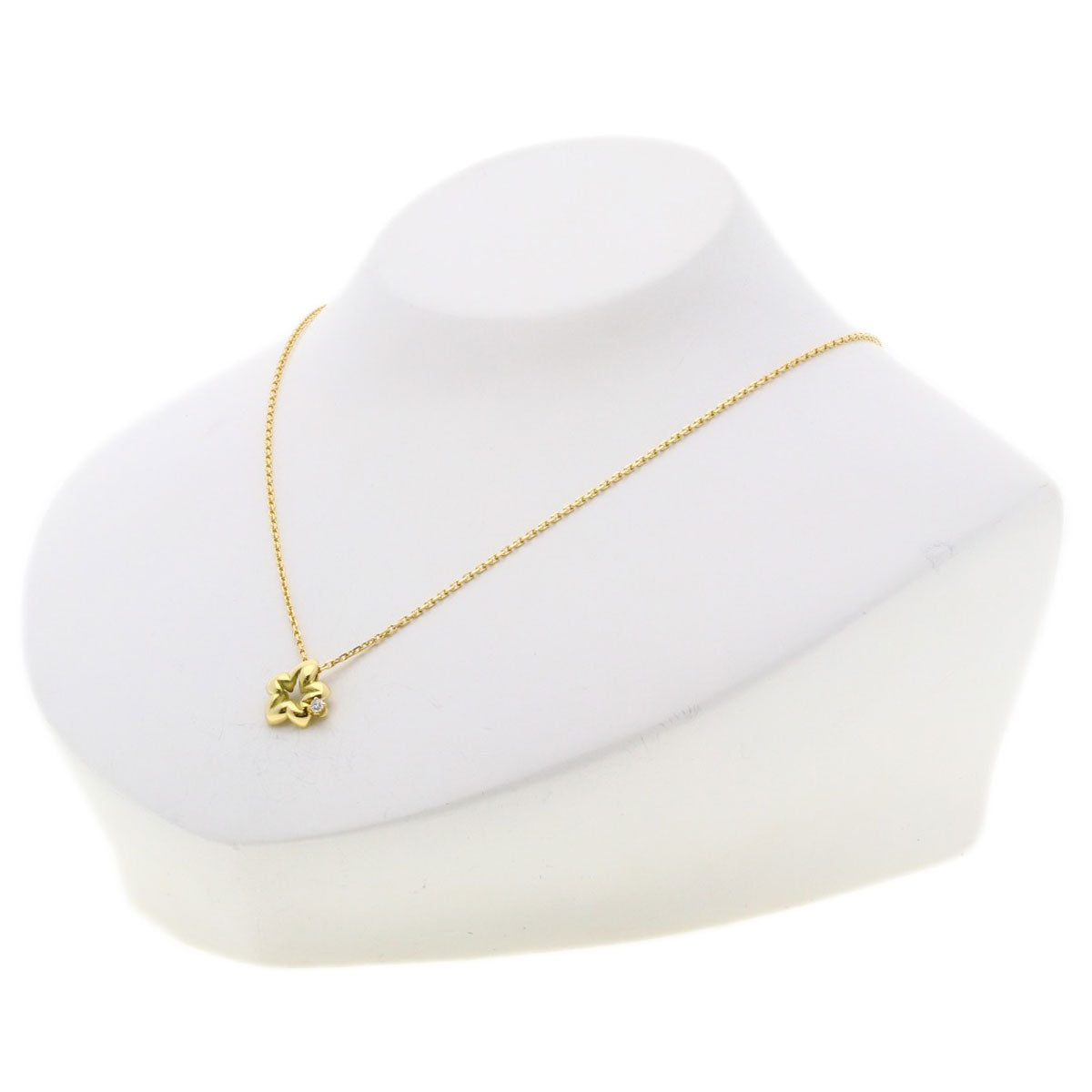 Chaumet Vintage 1P Diamond Necklace K18 Yellow Gold Ladies [Used]