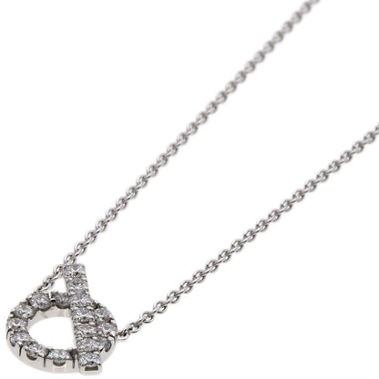 HERMES Finesse Pave Diamond Necklace K18 White Gold Ladies [Used]