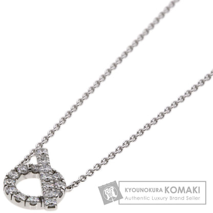 HERMES Finesse Pave Diamond Necklace K18 White Gold Ladies [Used]