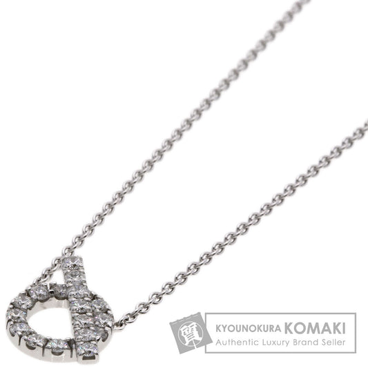 HERMES Finesse Pave Diamond Necklace K18 White Gold Ladies [Used]