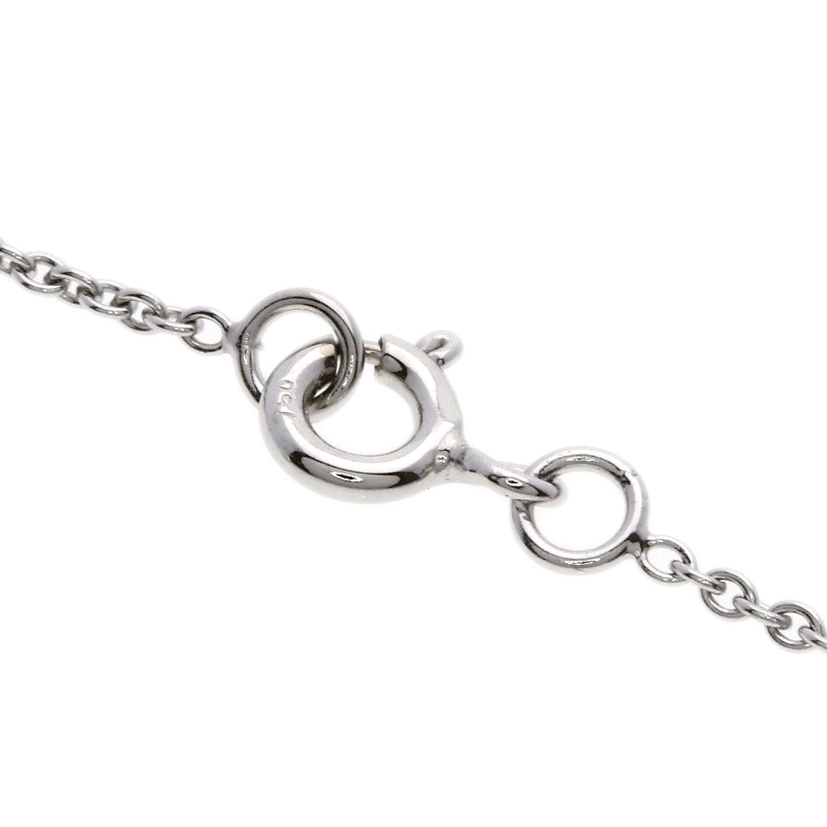 HERMES Finesse Pave Diamond Necklace K18 White Gold Ladies [Used]