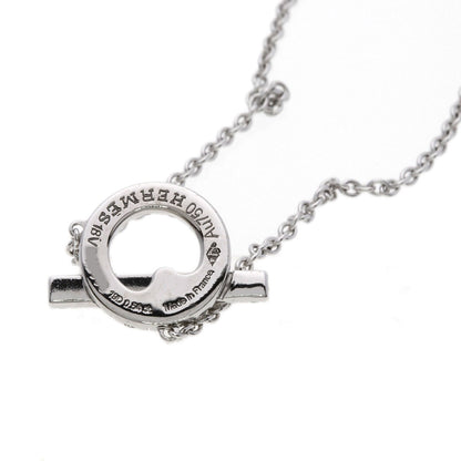 HERMES Finesse Pave Diamond Necklace K18 White Gold Ladies [Used]