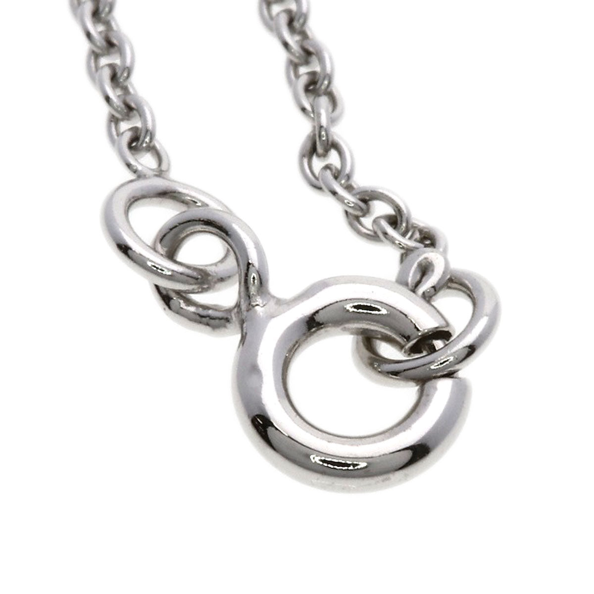 HERMES Finesse Pave Diamond Necklace K18 White Gold Ladies [Used]
