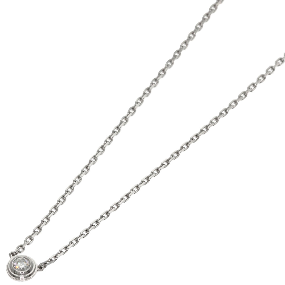 CARTIER Damour Diamant Léger XS 1P Diamond Necklace K18 White Gold Ladies [Used]