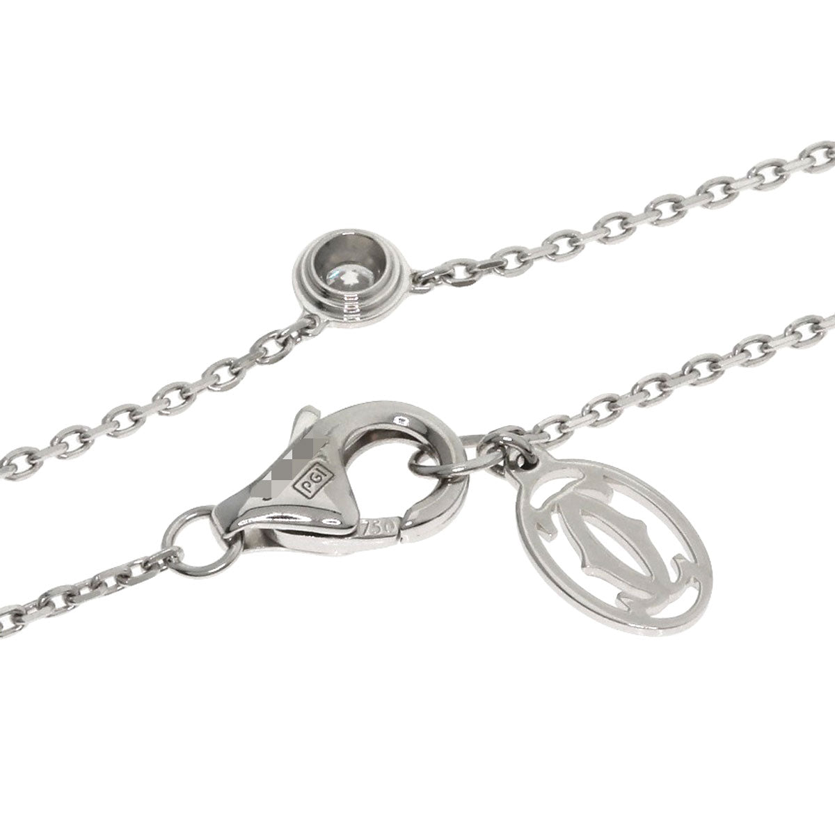 CARTIER Damour Diamant Léger XS 1P Diamond Necklace K18 White Gold Ladies [Used]