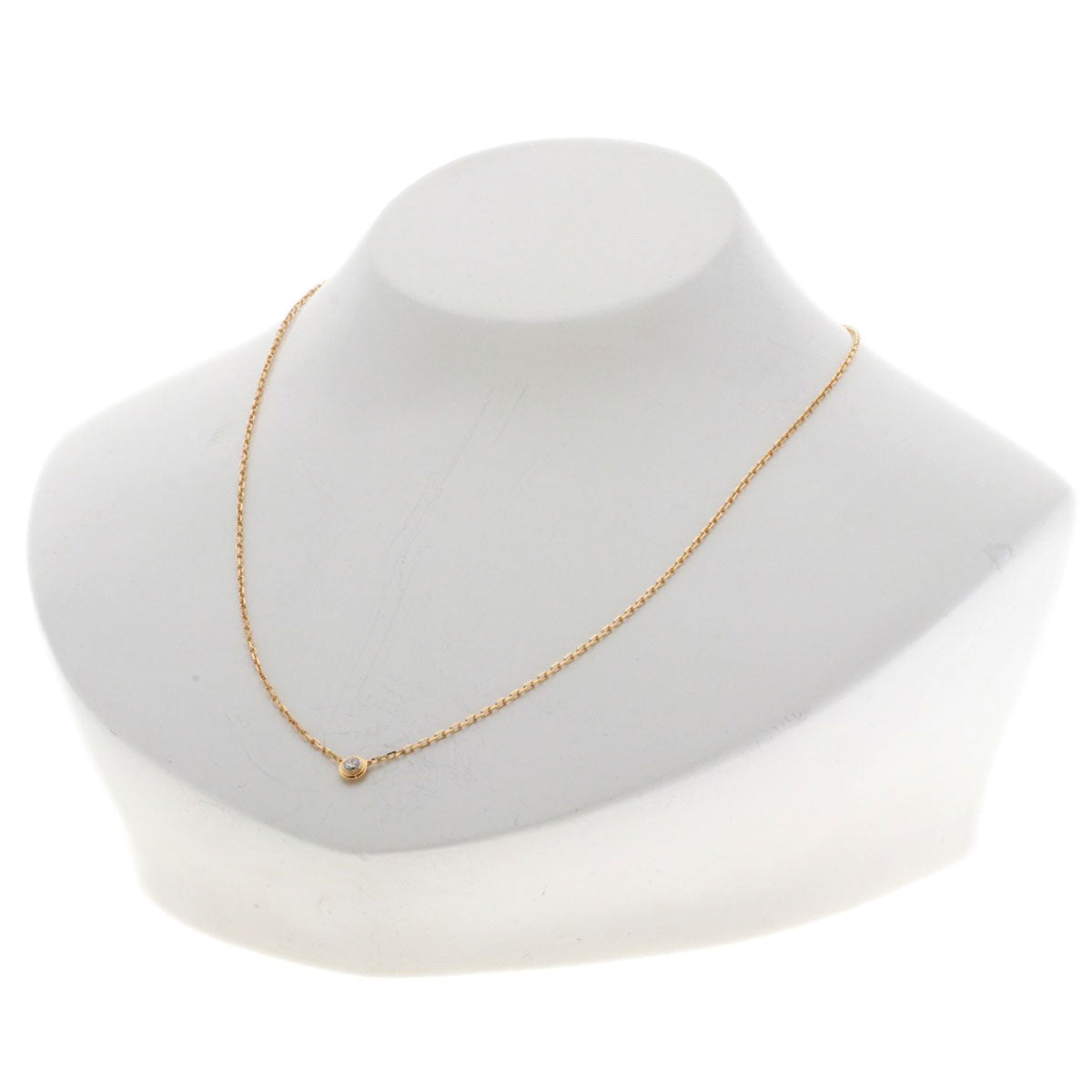CARTIER Damour SM Diamantleger Diamond Necklace K18 Pink Gold Ladies [Used]