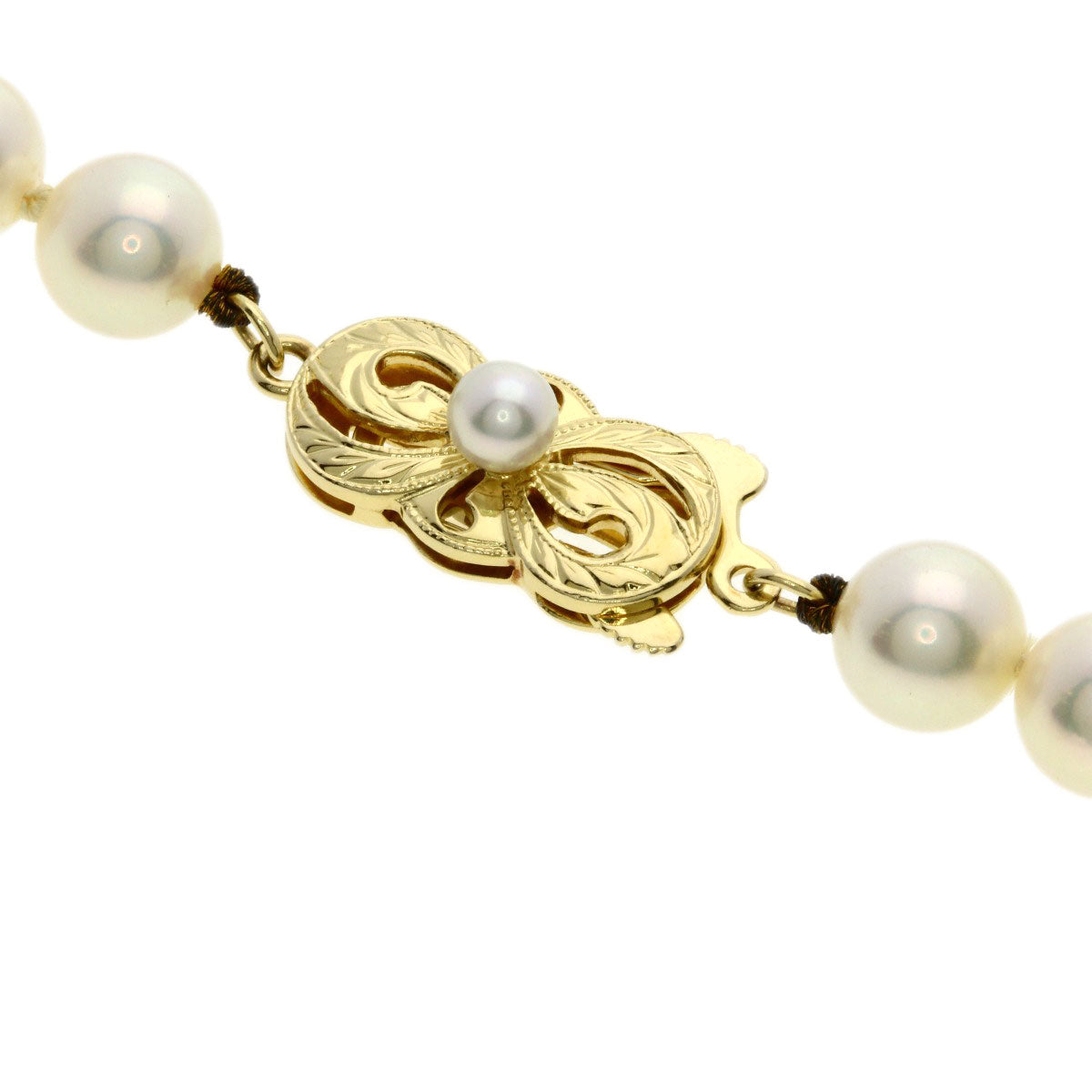 MIKIMOTO Pearl Pearl Necklace K14 Yellow Gold Ladies [Used]