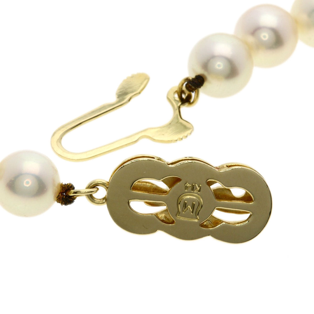 MIKIMOTO Pearl Pearl Necklace K14 Yellow Gold Ladies [Used]
